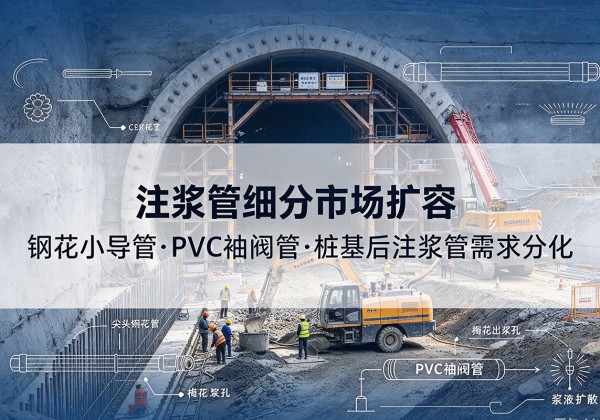 西丰注浆管细分市场扩容，隧道钢花小导管、PVC 袖阀管、桩基后注浆管需求分化
